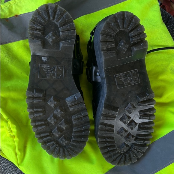 Dr. Martens Black Ankle Boots with Yellow Stitching - Picture 3 of 5